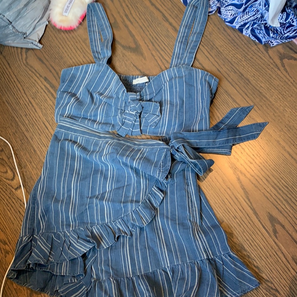 top with matching skort